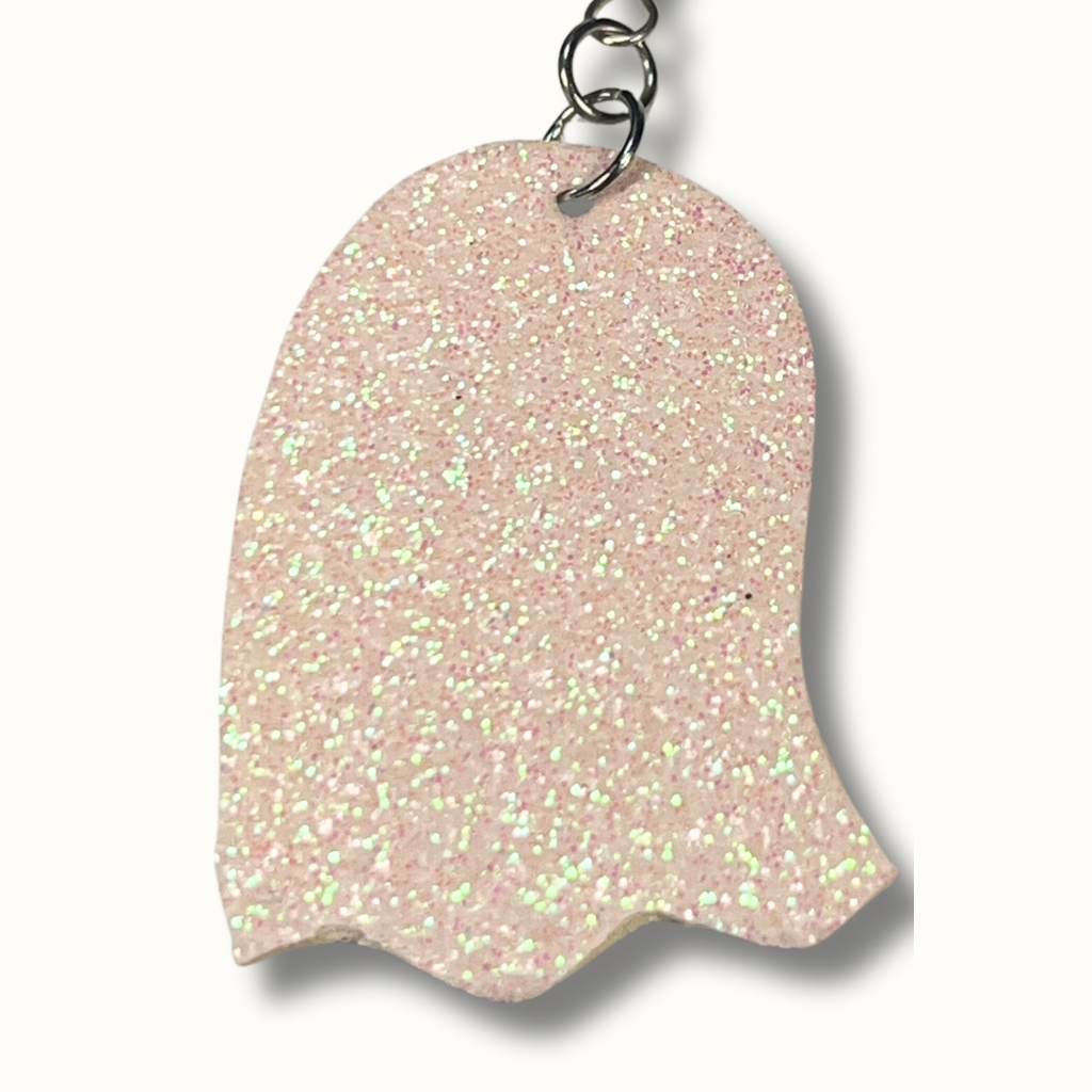 Halloween Glow Earrings – Candy Corn & Ghost | Lightweight Glitter Faux Leather | Glow in the Dark