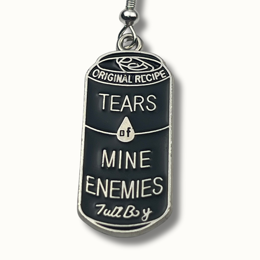 Tears of Mine Enemies Earrings | Silver-Tone Sarcastic Halloween Accessories