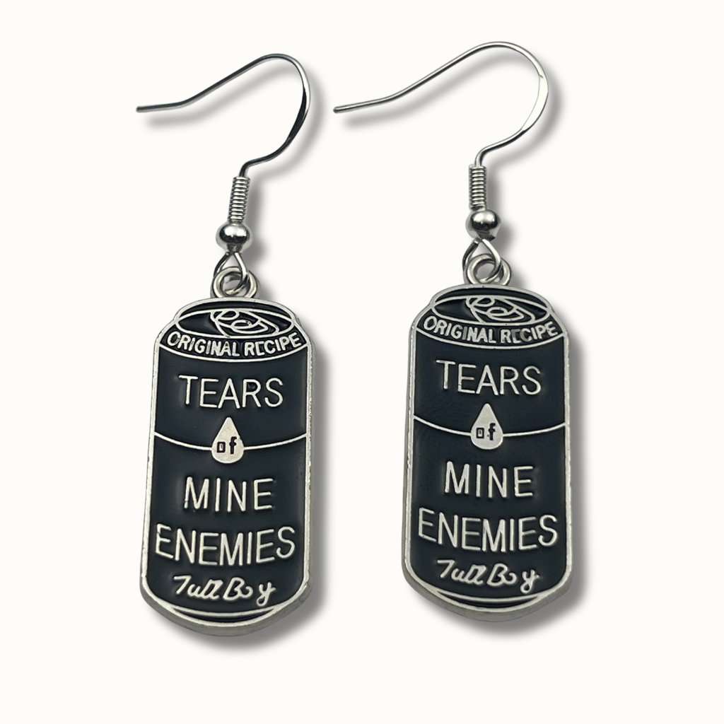 Tears of Mine Enemies Earrings | Silver-Tone Sarcastic Halloween Accessories