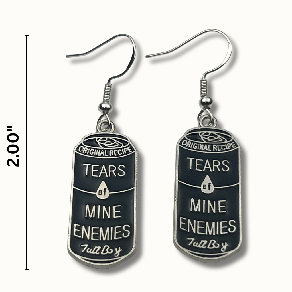 Tears of Mine Enemies Earrings | Silver-Tone Sarcastic Halloween Accessories